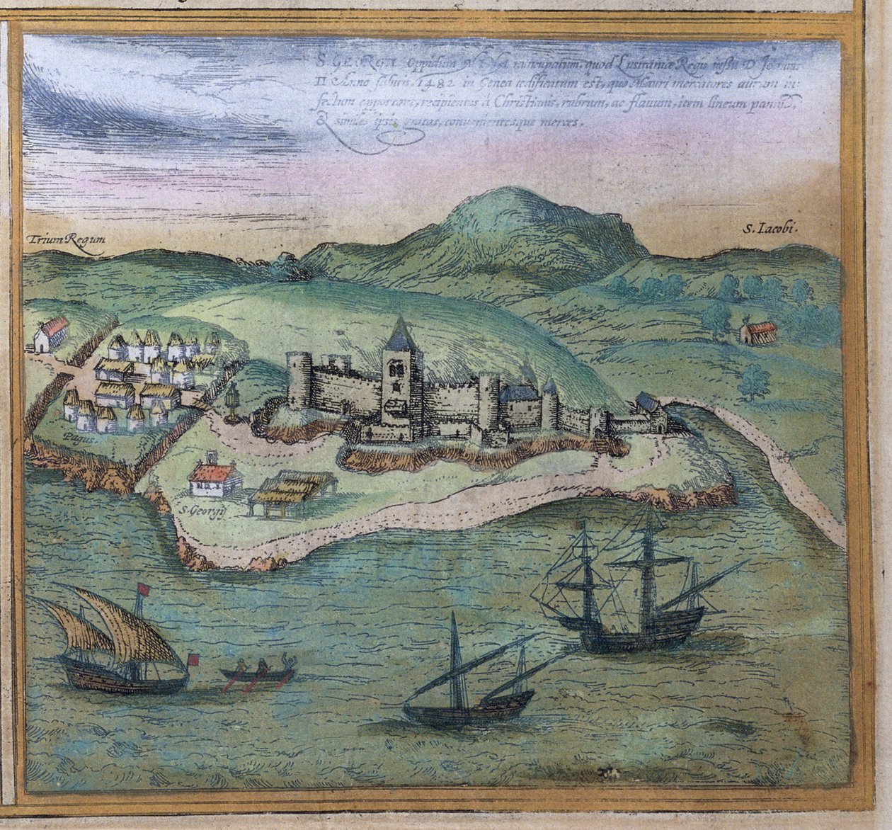 दुनिया से Elmina, c.1572 द्वारा जॉर्ज ब्रौन और फ्रांज होजेनबर्ग