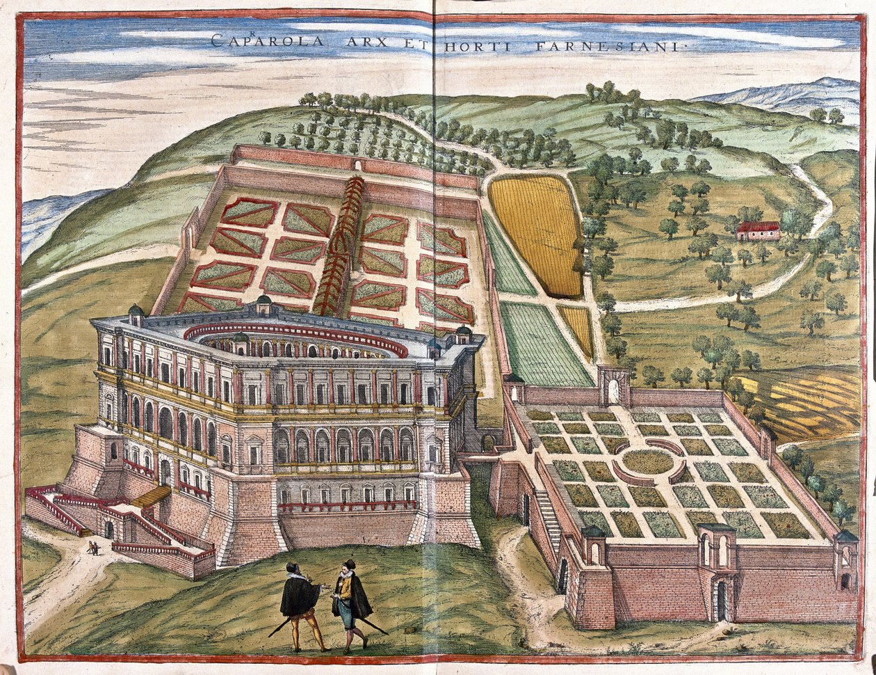 Caprarola महल और Farnese उद्यान, Lazio, इटली (उत्कीर्णन) द्वारा फ्रांसो