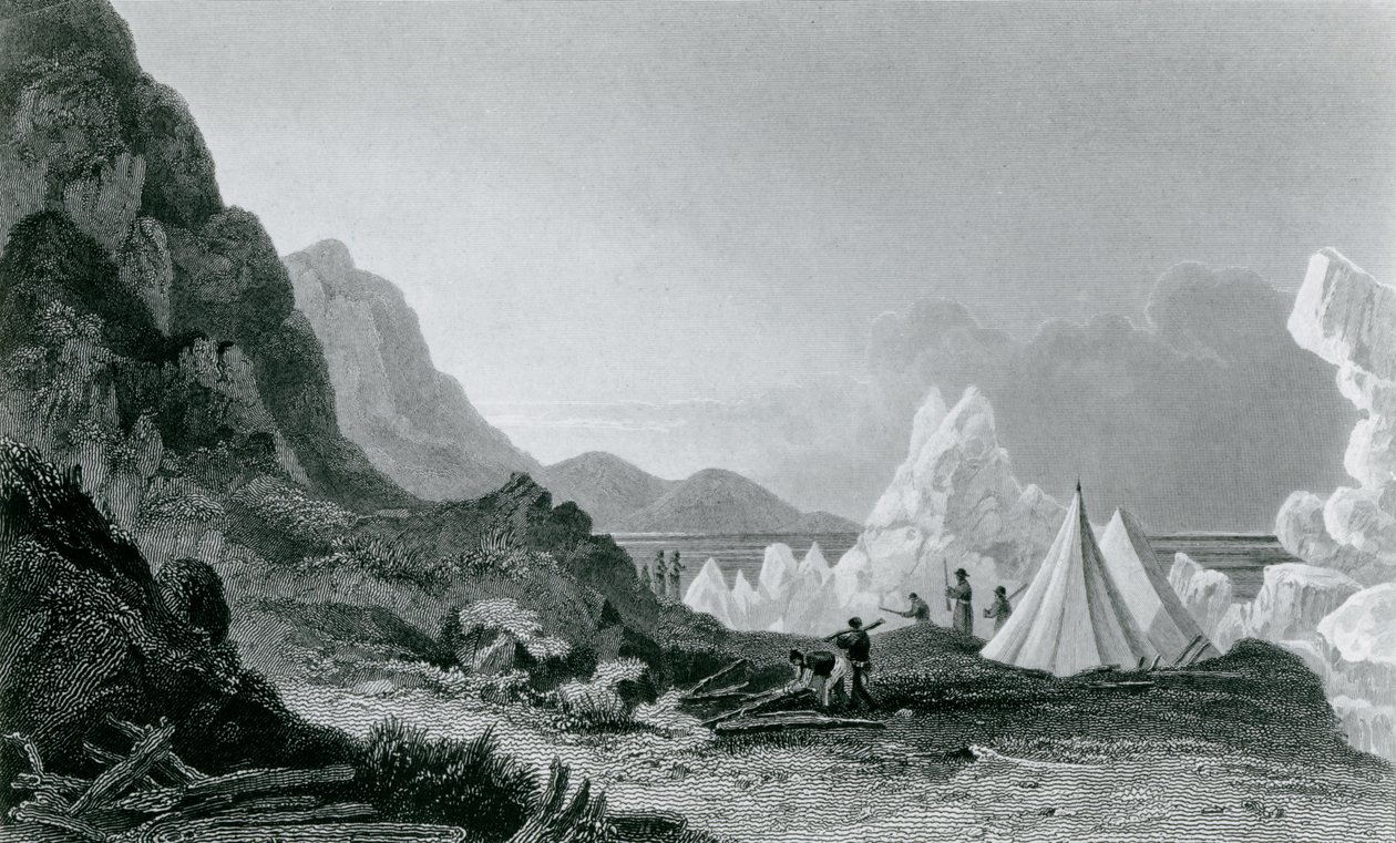 फ्रेंकलिन अभियान पहली बार बर्फ से हिरासत में लिया गया, 1826 द्वारा जॉर्ज बैक