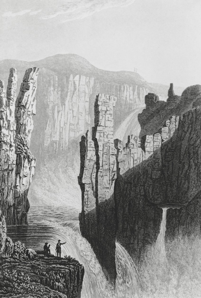 विल्बरफोर्स फॉल्स का अनुमान 250 फीट ऊंचा, 1823 है द्वारा जॉर्ज बैक