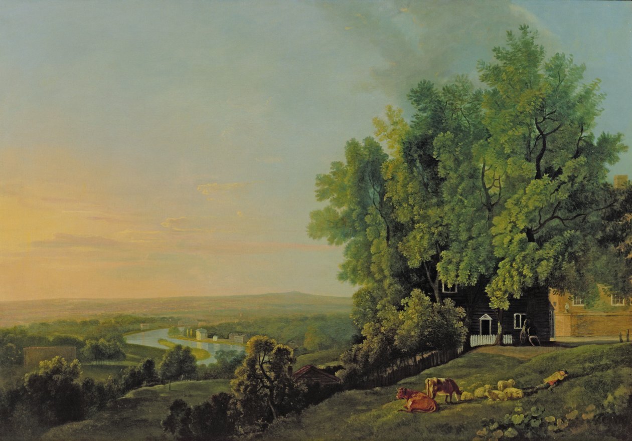 रिचमंड से देखें, c.1790 द्वारा जॉर्ज बाराट