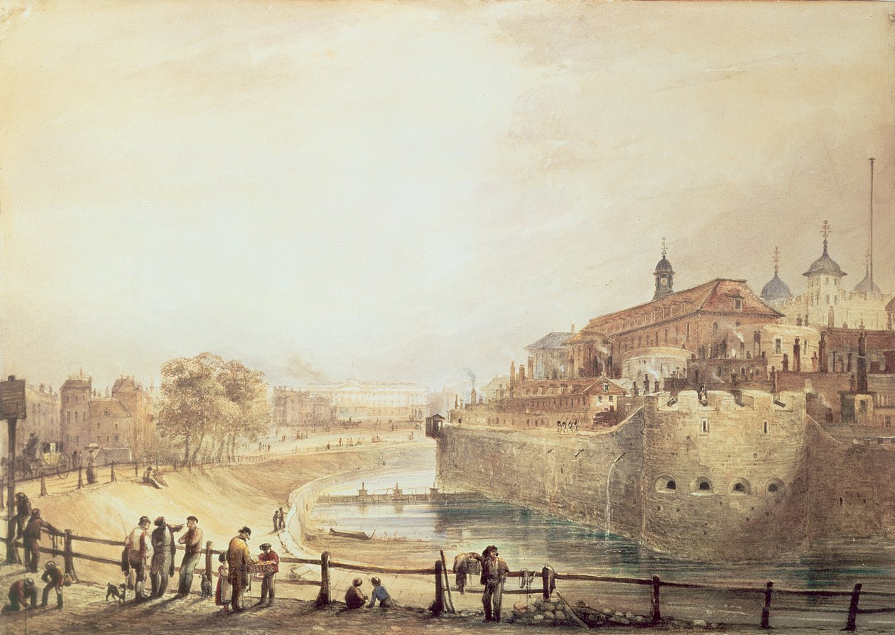 टॉवर ऑफ लंदन, c.1840 द्वारा जॉर्ज ब्रायंट कैंपियन