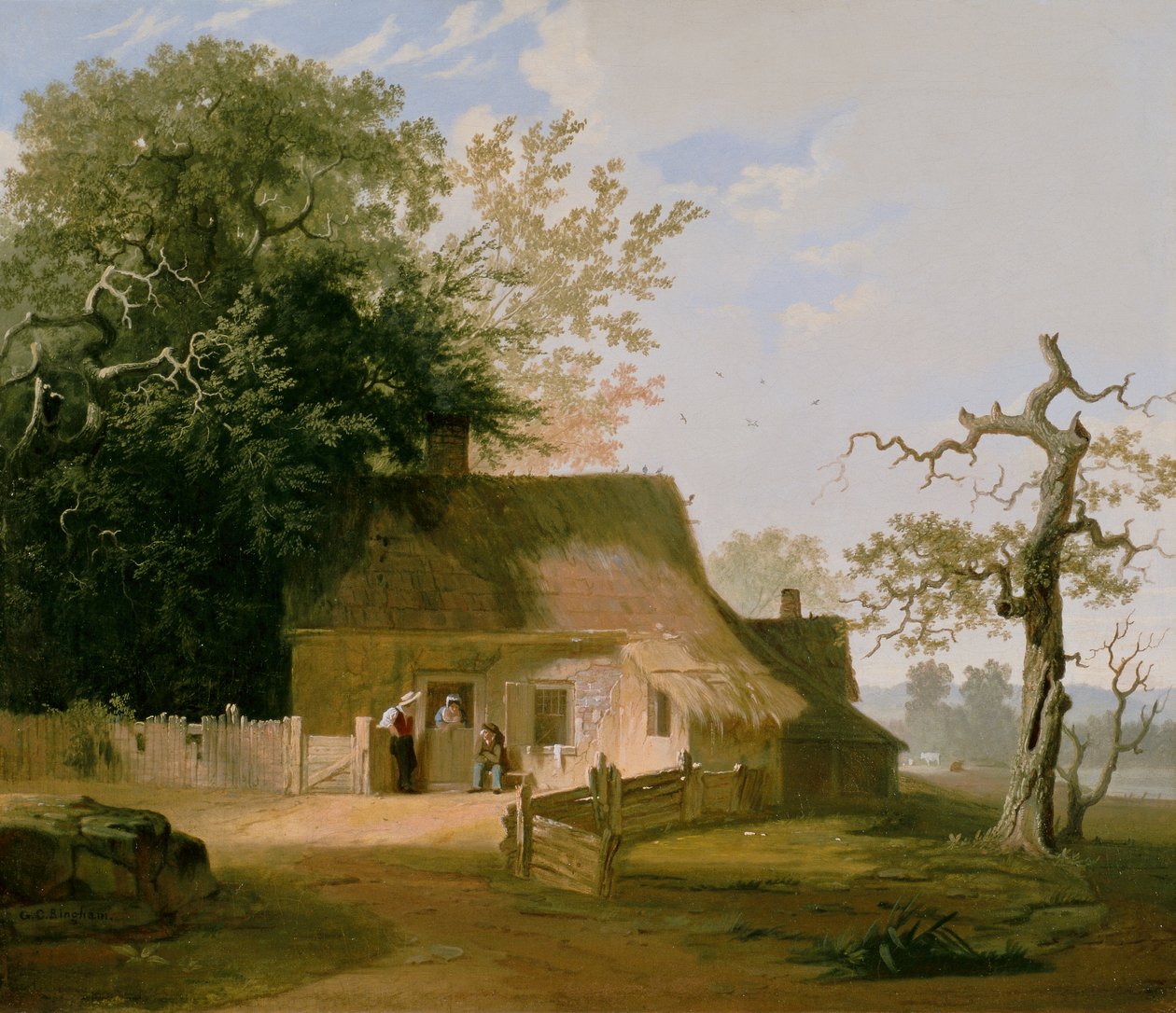 कॉटेज दृश्य, 1845 द्वारा जॉर्ज कालेब बिंघम