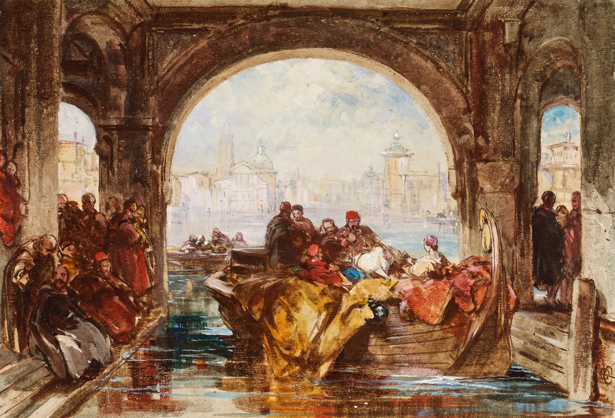 वेनिस में डॉग्स वाटरगेट, c.1830 द्वारा जॉर्ज कैटरमोल