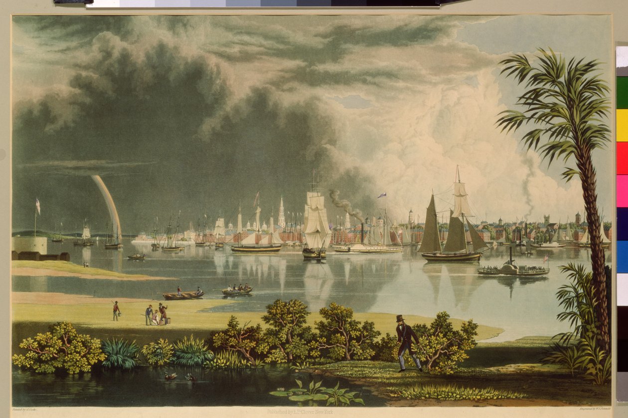 1838 में WJ बेनेट द्वारा उकेरा गया चार्ल्सटन शहर द्वारा जॉर्ज कुक