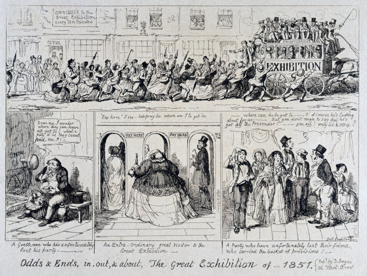 1851 के मेवेज़ ग्रेट प्रदर्शनी: ऑड्स एंड एंड्स, इन, आउट, और लगभग, 1851 द्वारा जॉर्ज क्रूइशांक