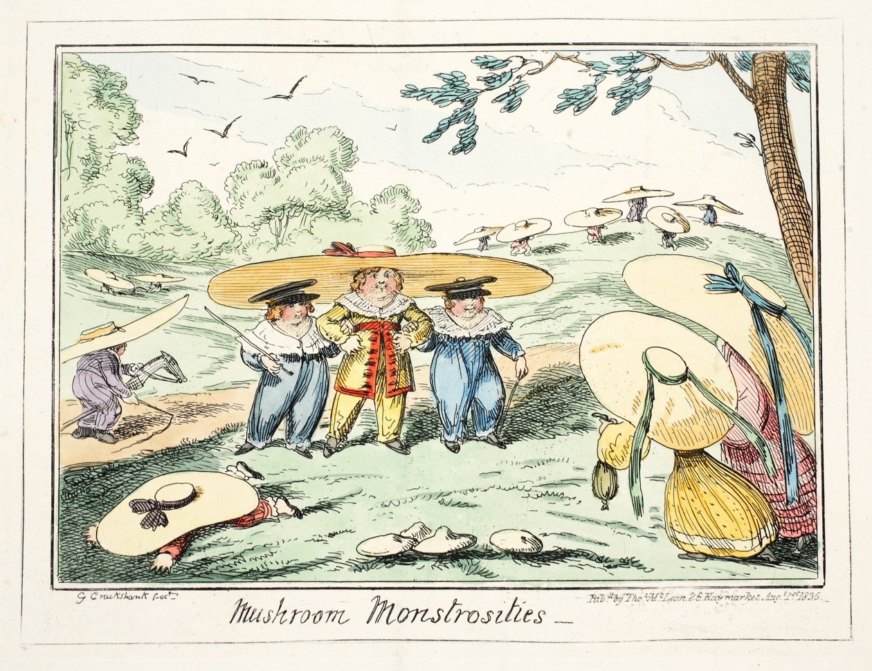 मशरूम राक्षसी, पब। 1835 (हाथ के रंग का उत्कीर्णन) द्वारा जॉर्ज क्रूइशांक