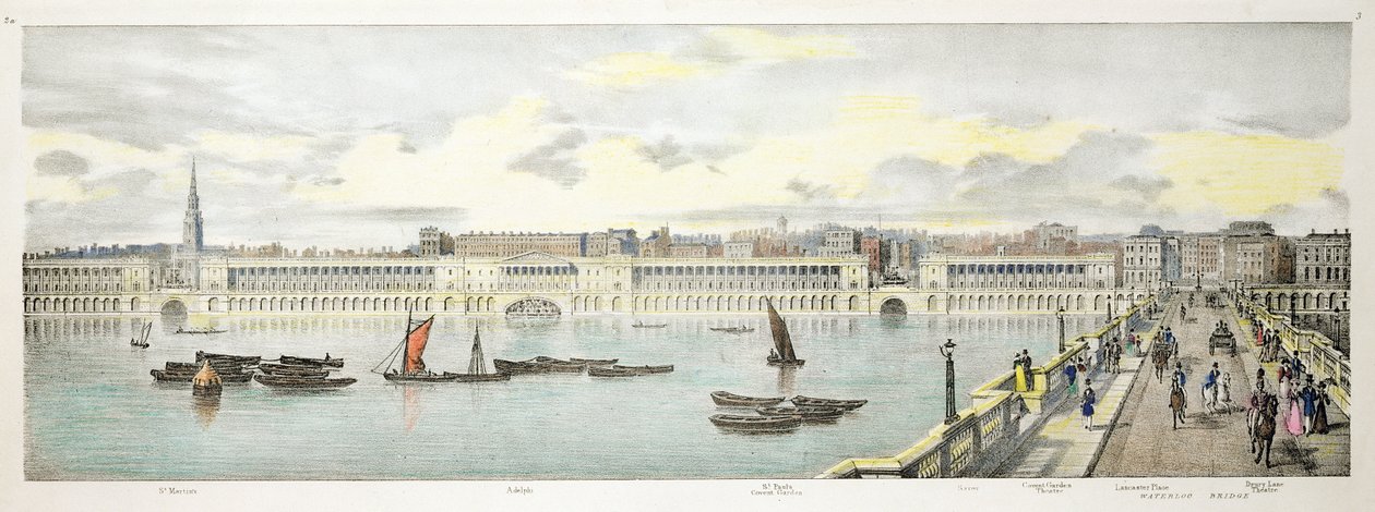 न्यू लंदन ब्रिज, 1802 के लिए ट्विन ब्रिज प्रोजेक्ट द्वारा जॉर्ज डांस