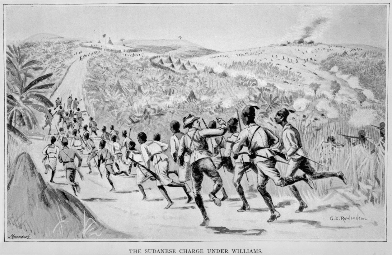लॉर्ड फ्रेडरिक JD लुगार्ड द्वारा, 1893 में विलियम्स के तहत सूडानी चार्ज, &39;द राइज़ ऑफ़ अवर ईस्ट अफ्रीकन एम्पायर&39; से द्वारा जॉर्ज डर्विले रॉलैंडसन