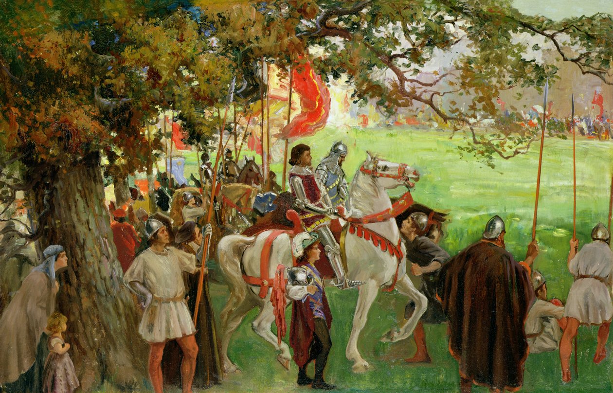 सर आर्थर कॉनन डॉयल द्वारा &39;सर निगेल एंड द वाइट कंपनी&39; की शूरवीरता (1859-1930) पर शूरवीरों का आगमन द्वारा जॉर्ज एडमंड बटलर
