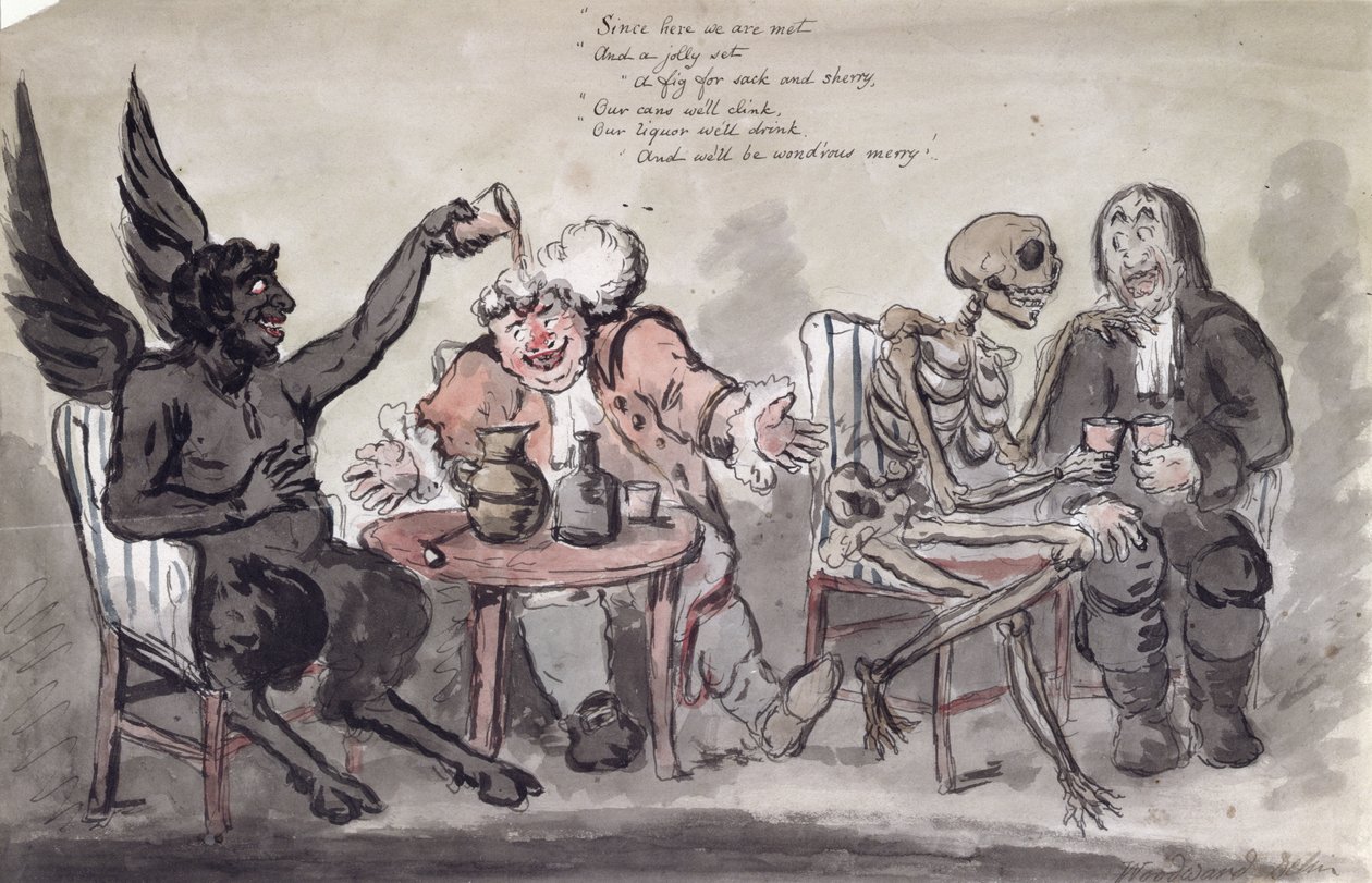 डॉक्टर और उसके दोस्त, इस्सैक क्रूइशांक (c.1756-c.1811) c.1798 द्वारा उकेरा गया द्वारा जॉर्ज माउटर्ड वुडवर्ड