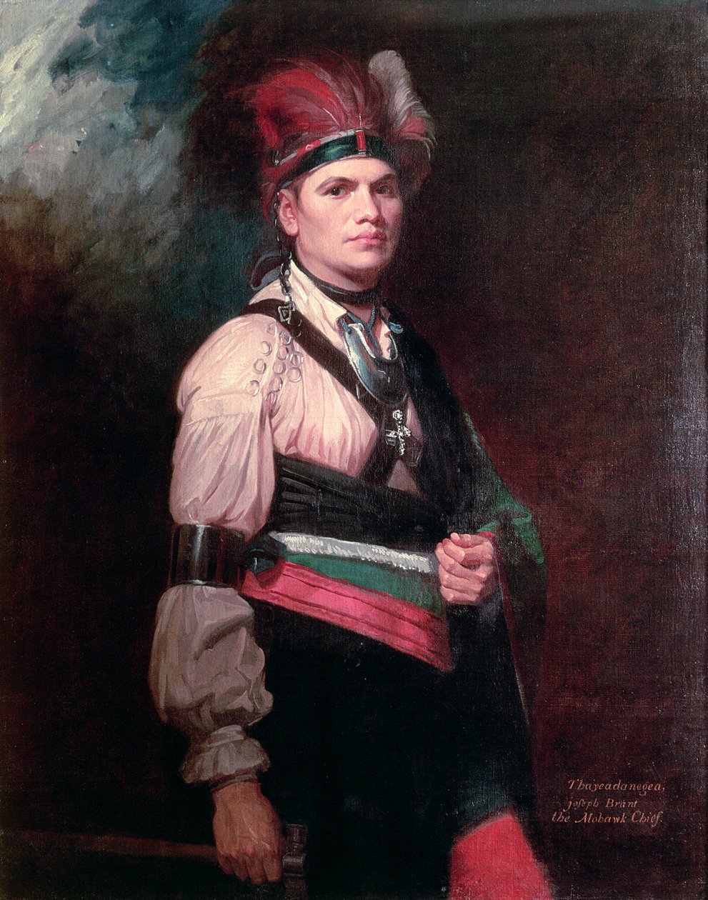 जोसेफ ब्रैंट, चीफ ऑफ द मोहाक्स, 1742-1807 द्वारा जॉर्ज रोमनी