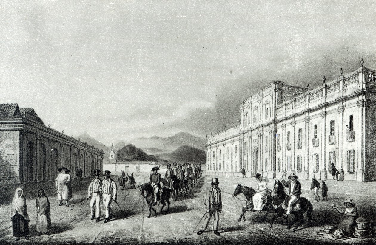 सैंटियागो का टकसाल, 1820 और 1821 के वर्षों में एंडीज से चिली में यात्रा करता है। द्वारा जॉर्ज Snr तीव्र