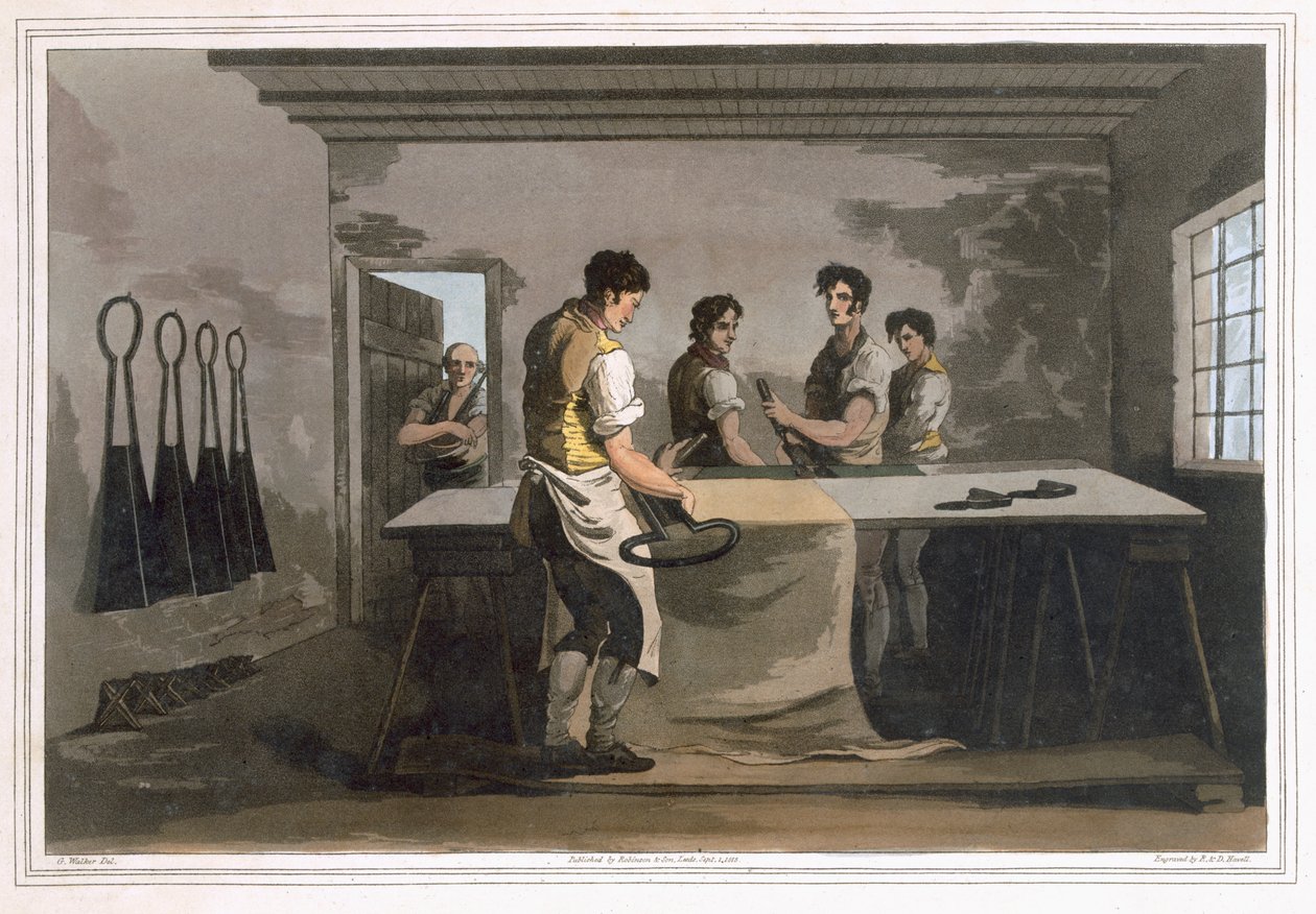 रॉबर्ट हेवेल (1769-1832), 1814 द्वारा उत्कीर्ण `कॉस्टयूम ऑफ यॉर्कशायर &39;के कपड़े के कपड़े द्वारा जॉर्ज वाकर