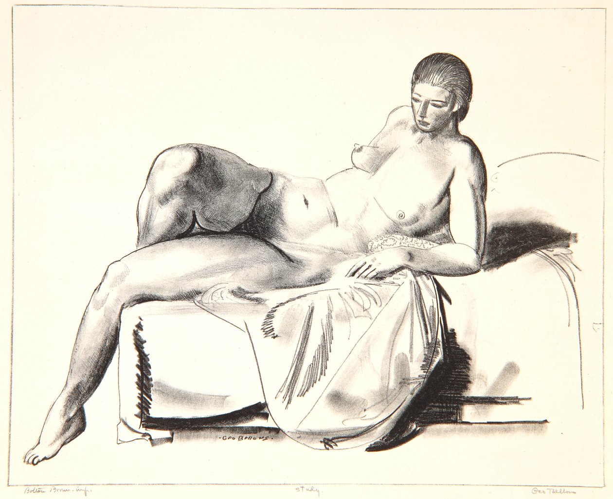 न्यूड स्टडी, क्लासिक ऑन अ काउच, 1923-24 द्वारा जॉर्ज वेस्ले बेलोज़