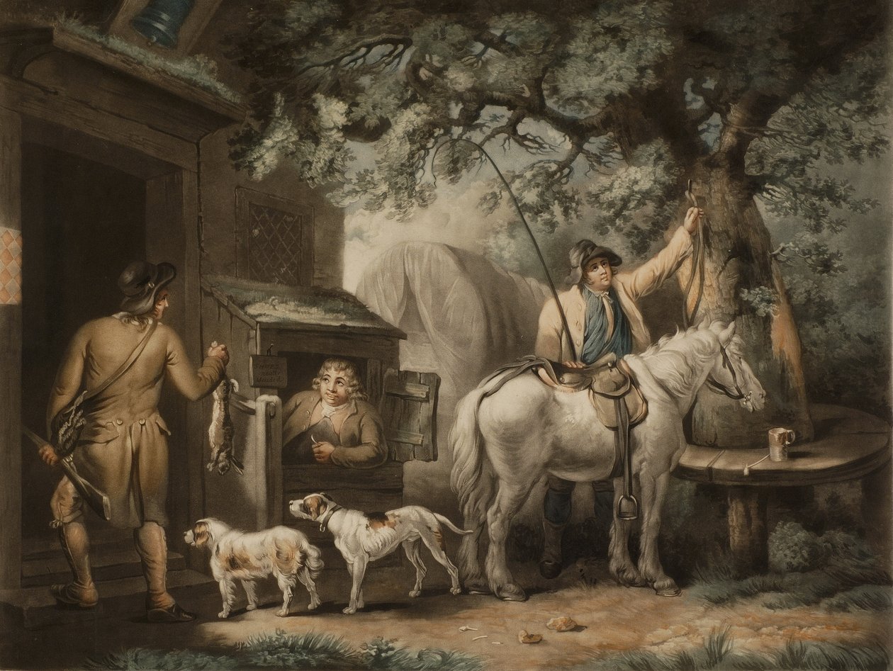 द स्पोर्ट्समैन्स रिटर्न, विलियम वार्ड (1766-1826) द्वारा उकेरा गया (मेज़ोटिन्ट) द्वारा जॉर्ज (बाद) मोरलैंड