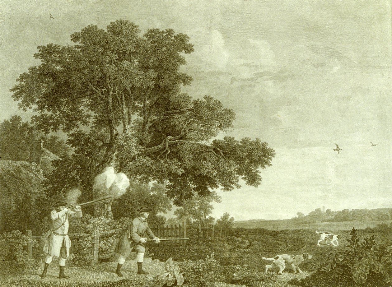 दो सज्जनों की शूटिंग, प्लेट 3 (उत्कीर्णन) द्वारा जॉर्ज (बाद) स्टब्स