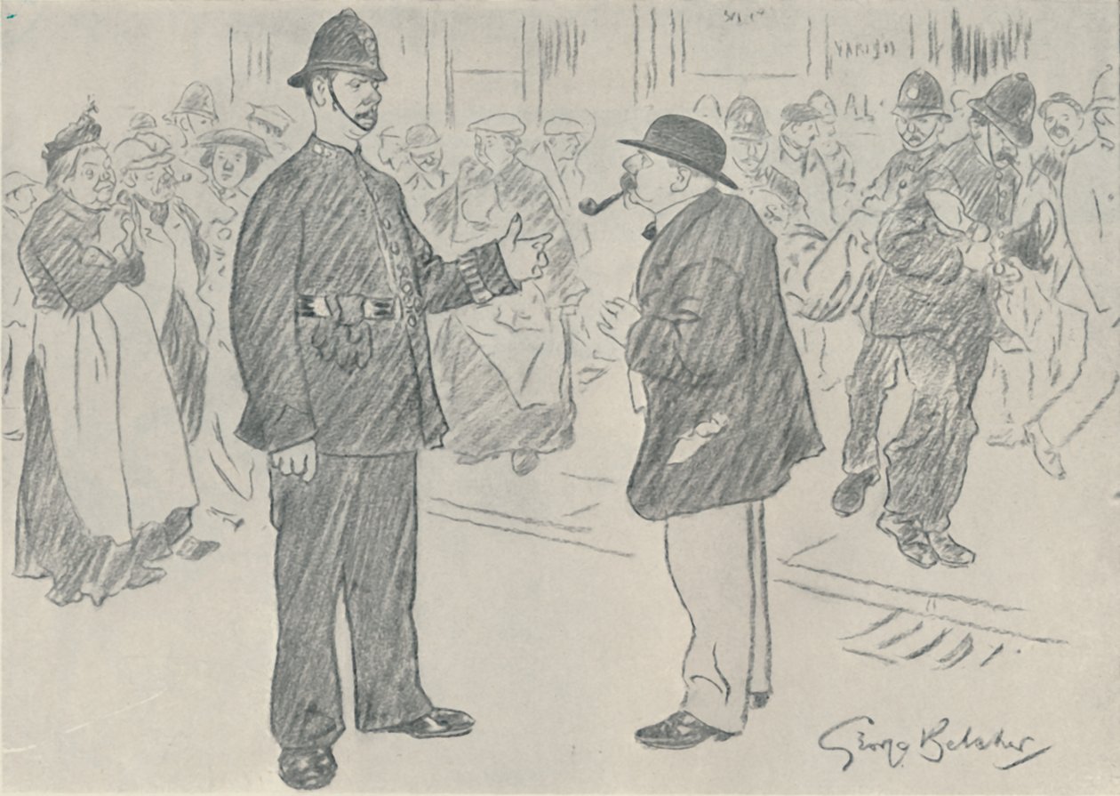 पुलिस और लोग, 1920 द्वारा जॉर्ज बेल्चर