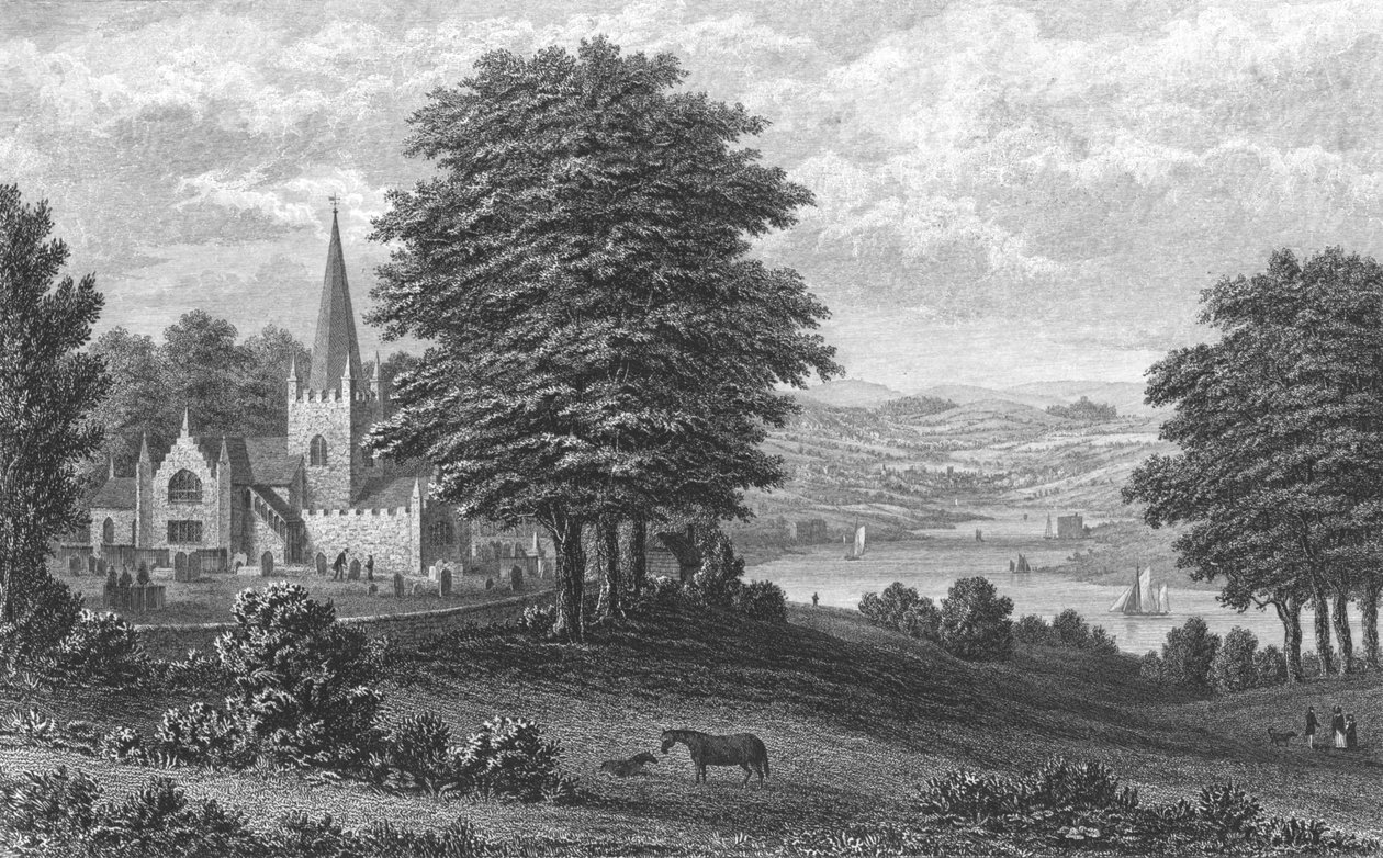 व्हिपिंगहैम चर्च, आइल ऑफ वाइट, 1851 द्वारा जॉर्ज ब्रैनन