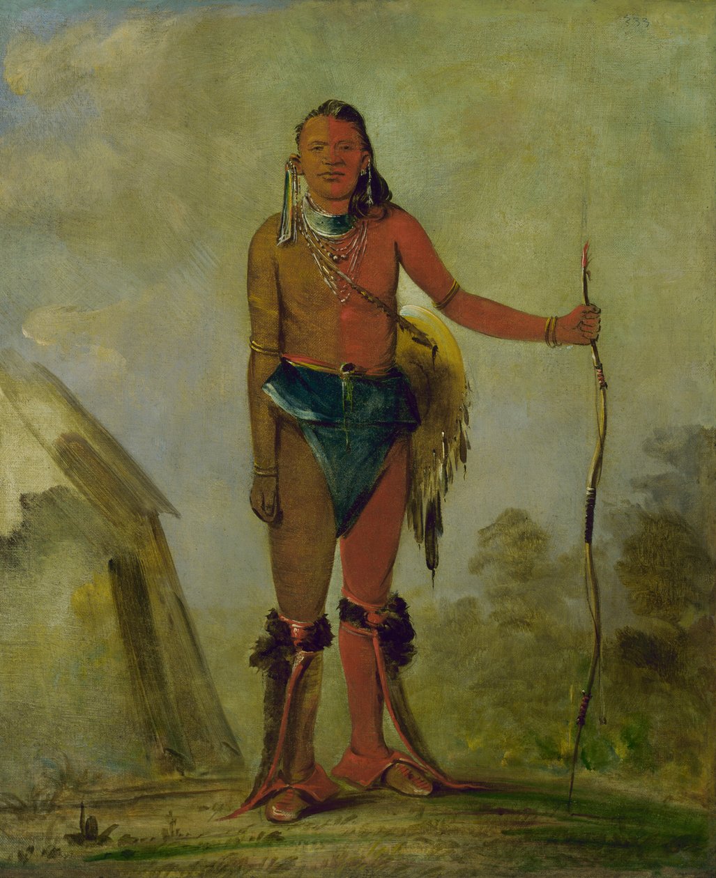 ऐह-नो-वा, द फायर, ए फॉक्स मेडिसिन मैन, 1835। द्वारा जॉर्ज कैटलिन