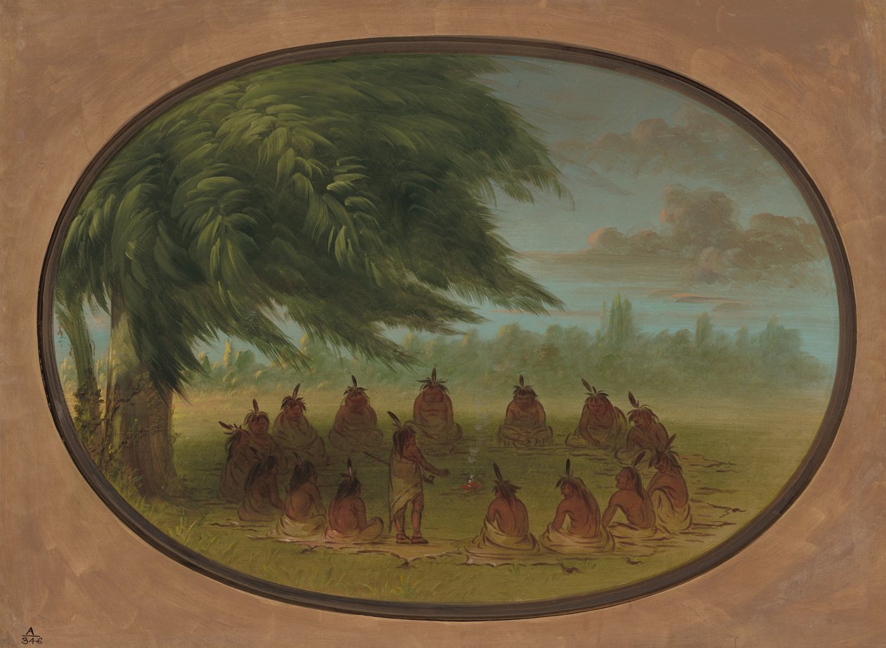 एक भारतीय परिषद - सिओक्स, 18611869। द्वारा जॉर्ज कैटलिन