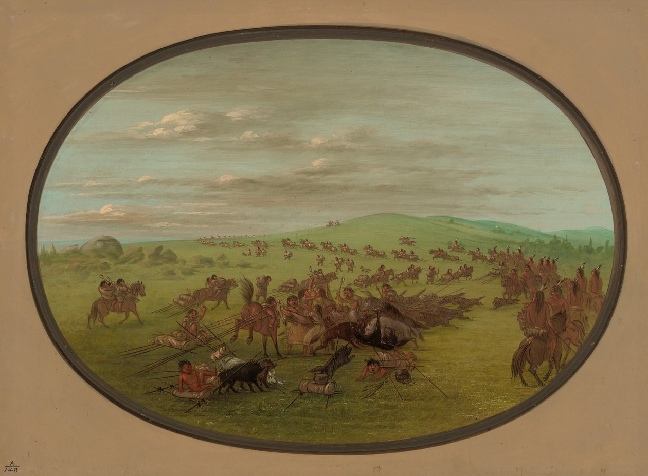 कैमंचीज़ मूविंग, 18611869। द्वारा जॉर्ज कैटलिन