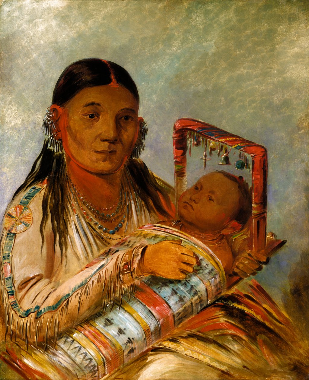 ची-आह-का-त्ची, नॉट-टू-वे की पत्नी, 1835-1836। द्वारा जॉर्ज कैटलिन
