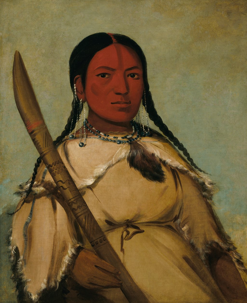 चिन-चा-पी, फायर बग दैट क्रीप्स, वाइफ ऑफ पिजन्स एग हेड, 1832। द्वारा जॉर्ज कैटलिन