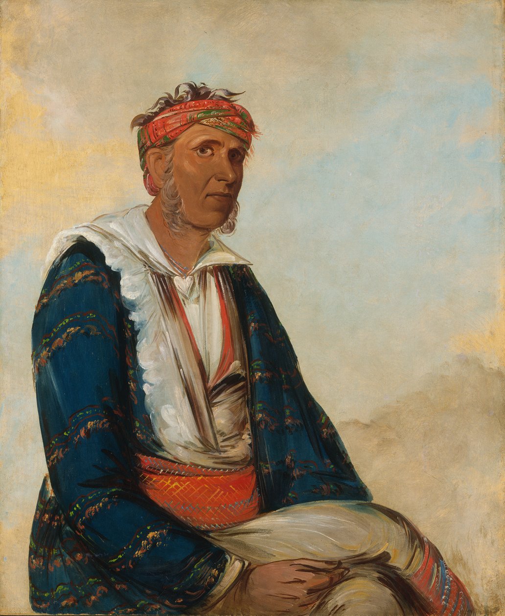 कोल-ली, एक बैंड प्रमुख, 1834। द्वारा जॉर्ज कैटलिन