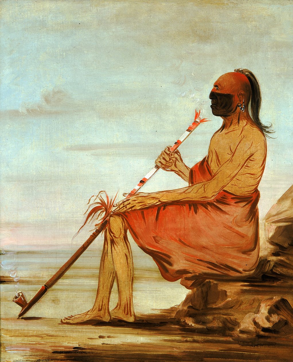 कू-कू-कू, उल्लू, एक वृद्ध मुखिया, 1836। द्वारा जॉर्ज कैटलिन