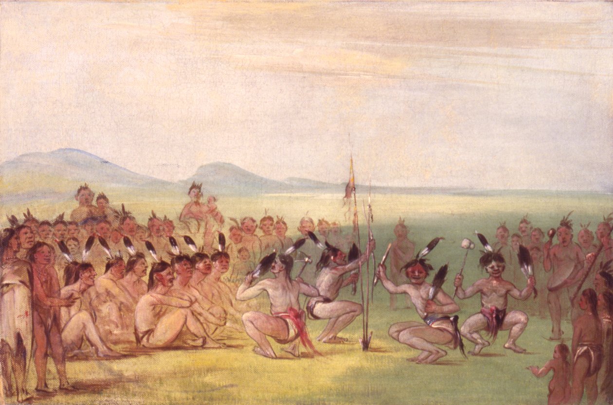 ईगल डांस, चॉक्टाव, 1835-1837। द्वारा जॉर्ज कैटलिन