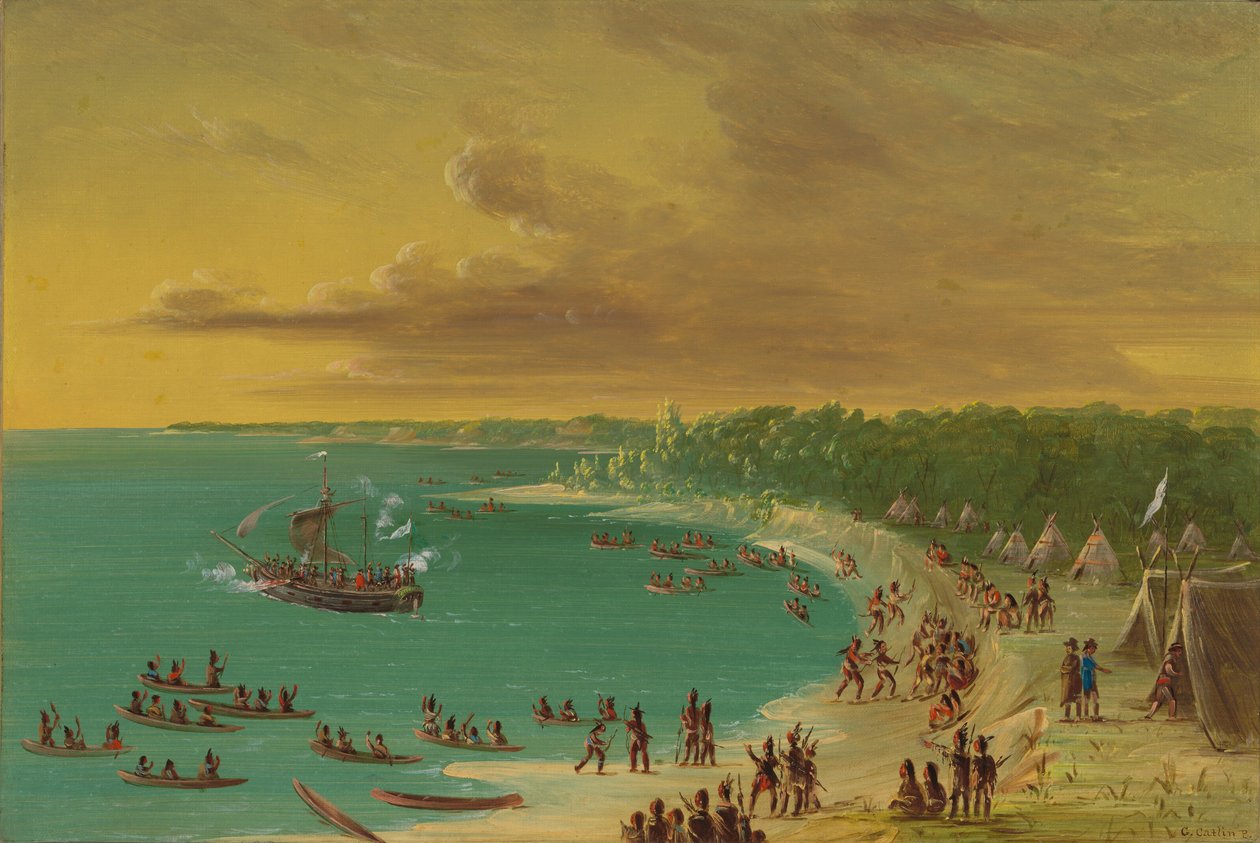 एरी झील पर ग्रिफिन की पहली नौकायन। अगस्त 7, 1679, 18471848। द्वारा जॉर्ज कैटलिन