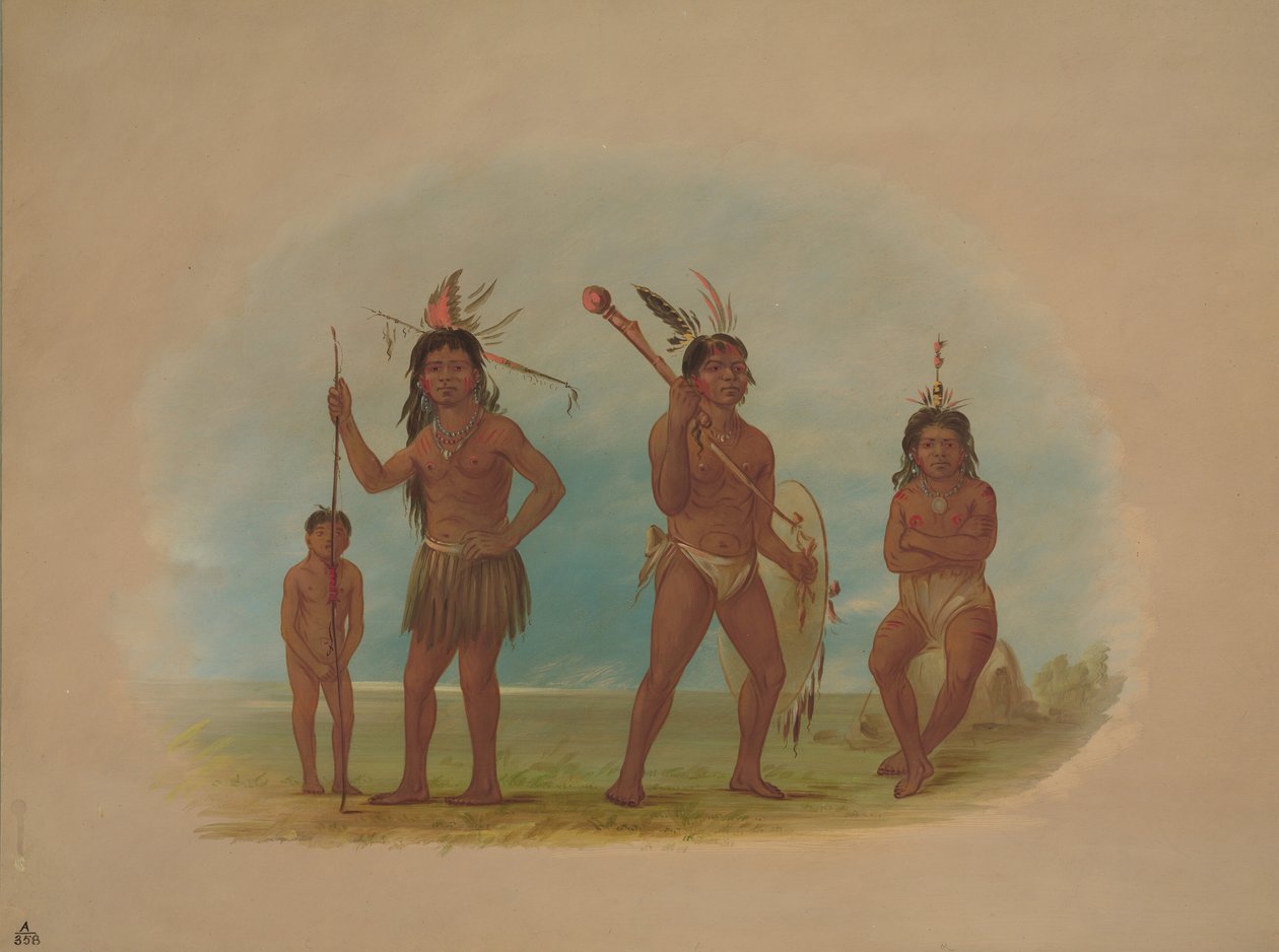चार एरोवाक भारतीय, 18541869। द्वारा जॉर्ज कैटलिन