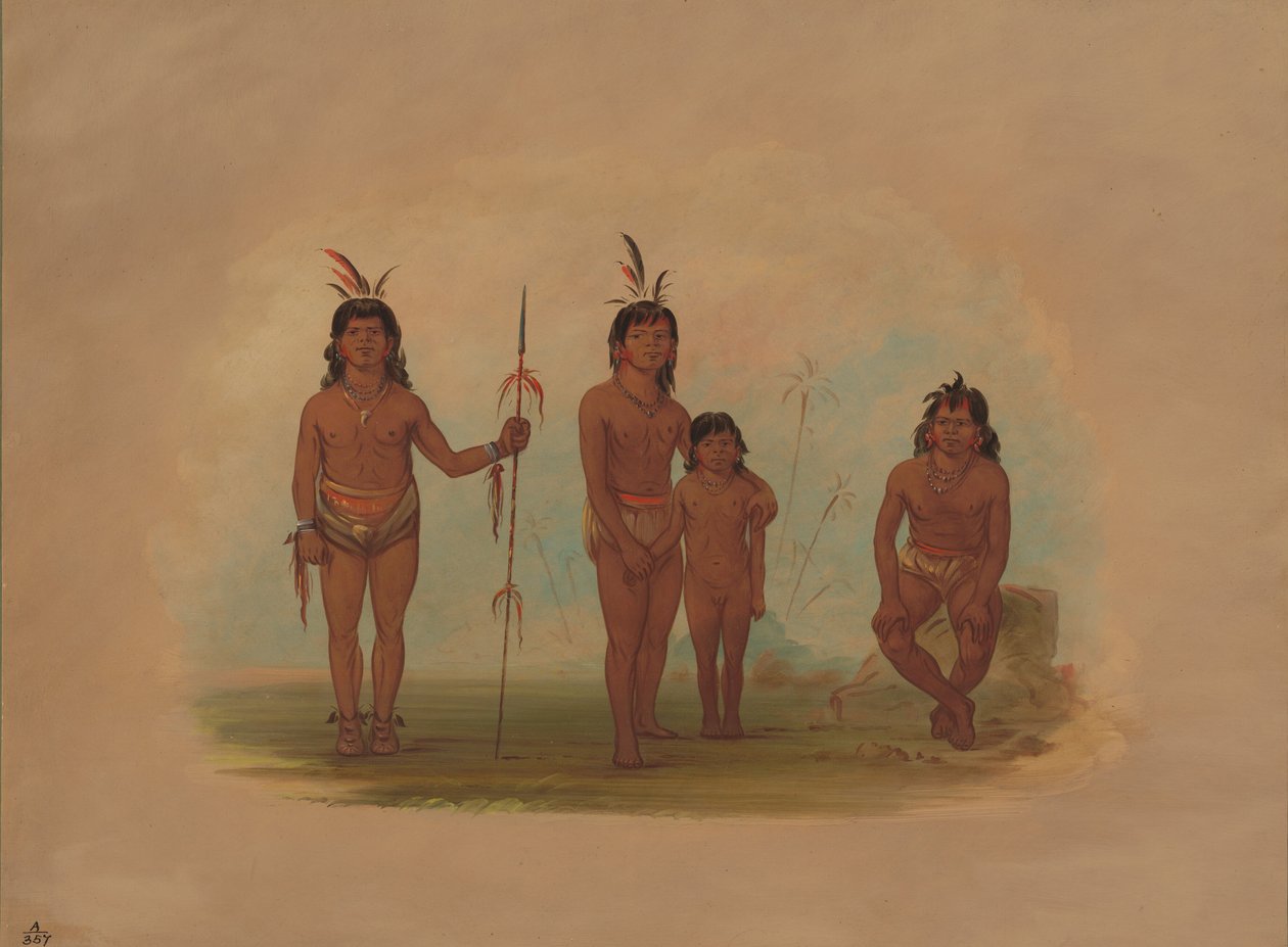 फोर गू-ए-गिव इंडियंस, 18541869। द्वारा जॉर्ज कैटलिन