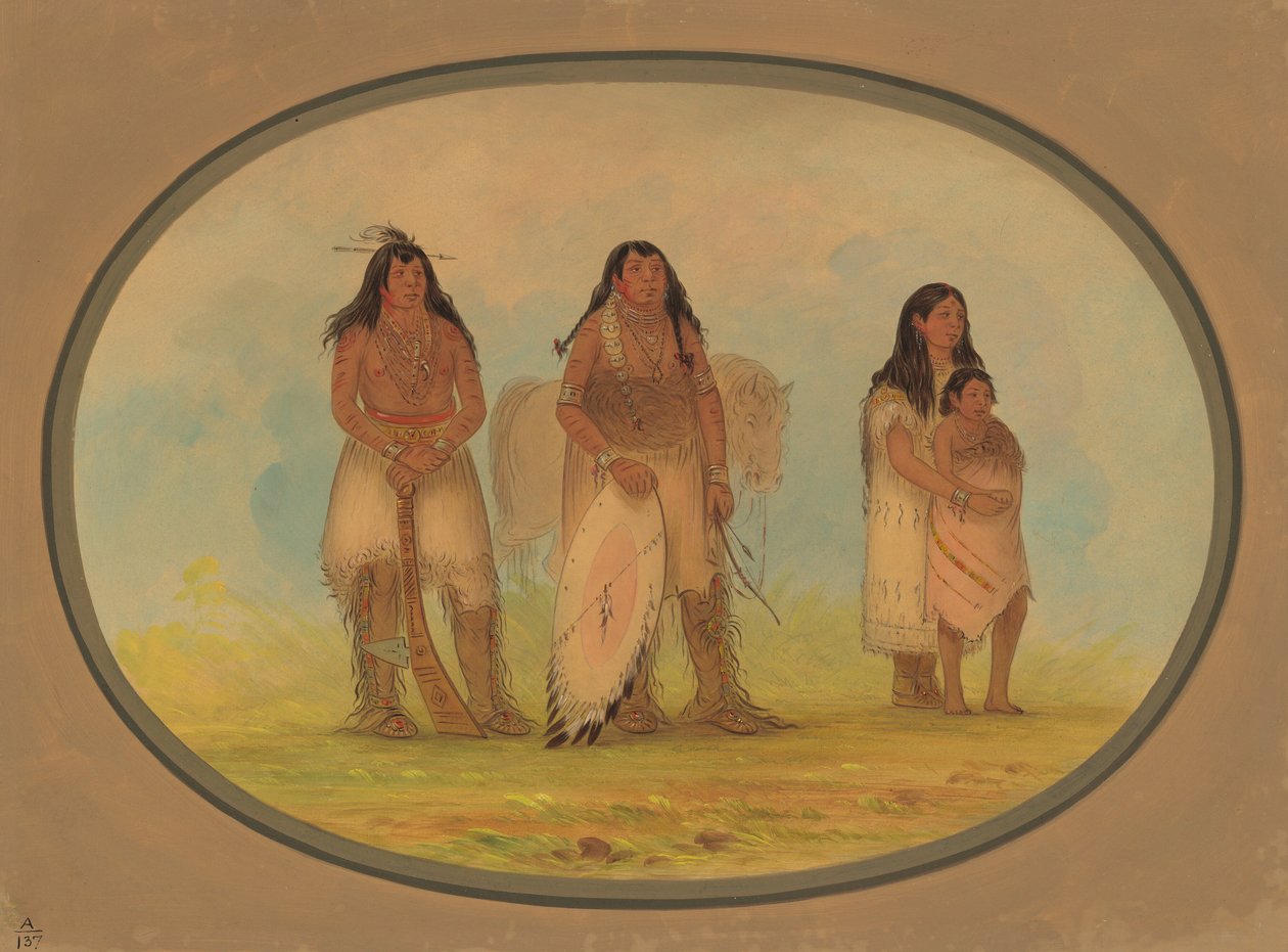 फोर किओवा इंडियंस, 18611869। द्वारा जॉर्ज कैटलिन
