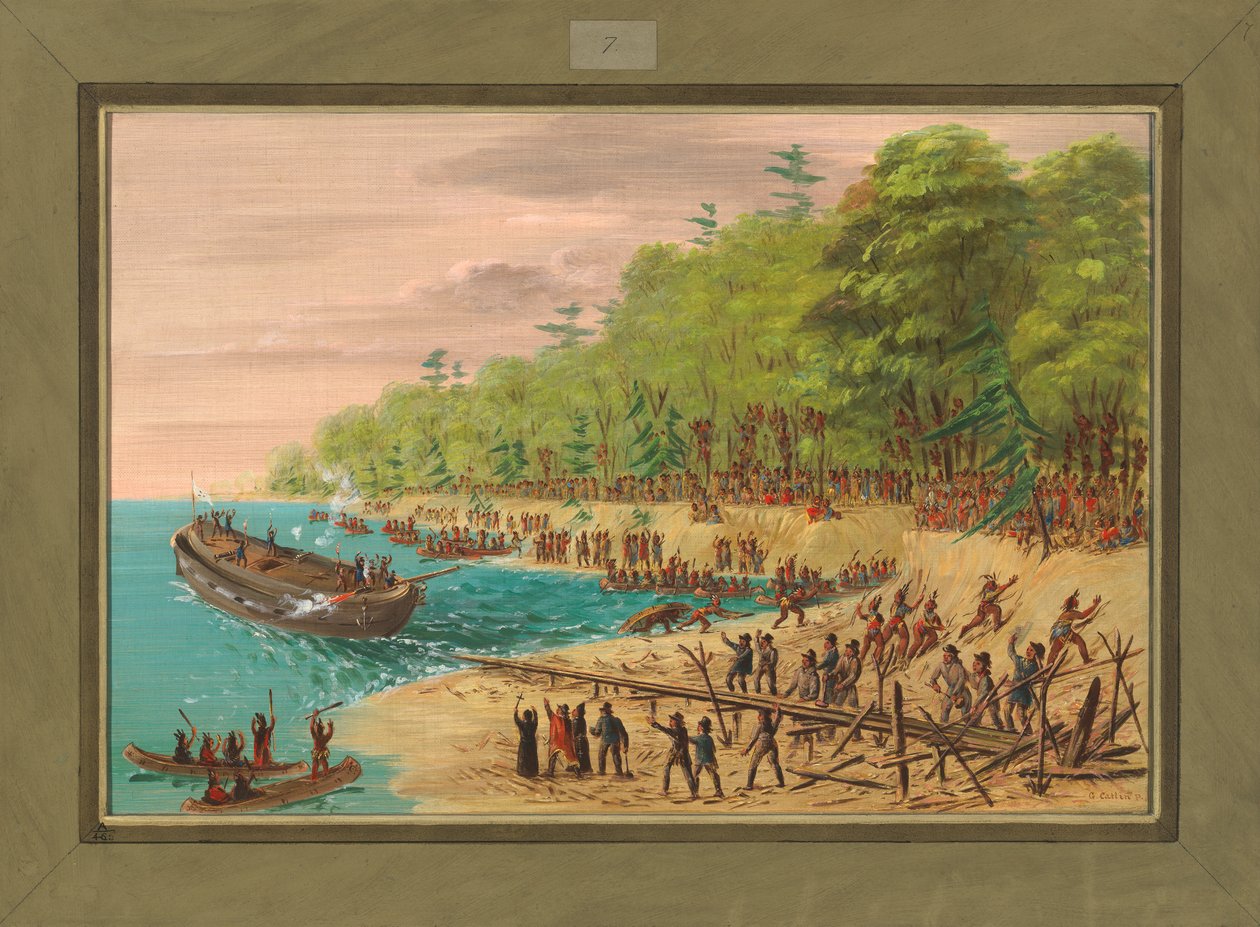 ग्रिफिन का शुभारंभ। जुलाई 1679, 1847-48 द्वारा जॉर्ज कैटलिन