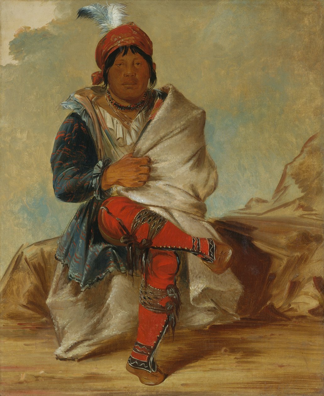 मिक-ए-नो-पाह, जनजाति के प्रमुख, 1838। द्वारा जॉर्ज कैटलिन