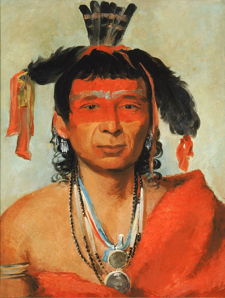 मैश-की-वेट, ए ग्रेट डैंडी, 1831। द्वारा जॉर्ज कैटलिन