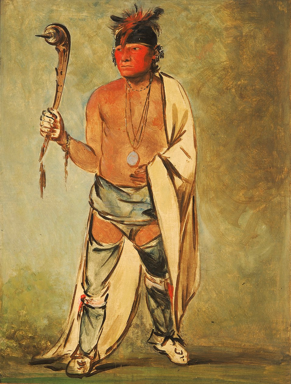 नॉग-हघ-ही-काव, हे हू मॉइस्टेन्स द वुड, 1828। द्वारा जॉर्ज कैटलिन