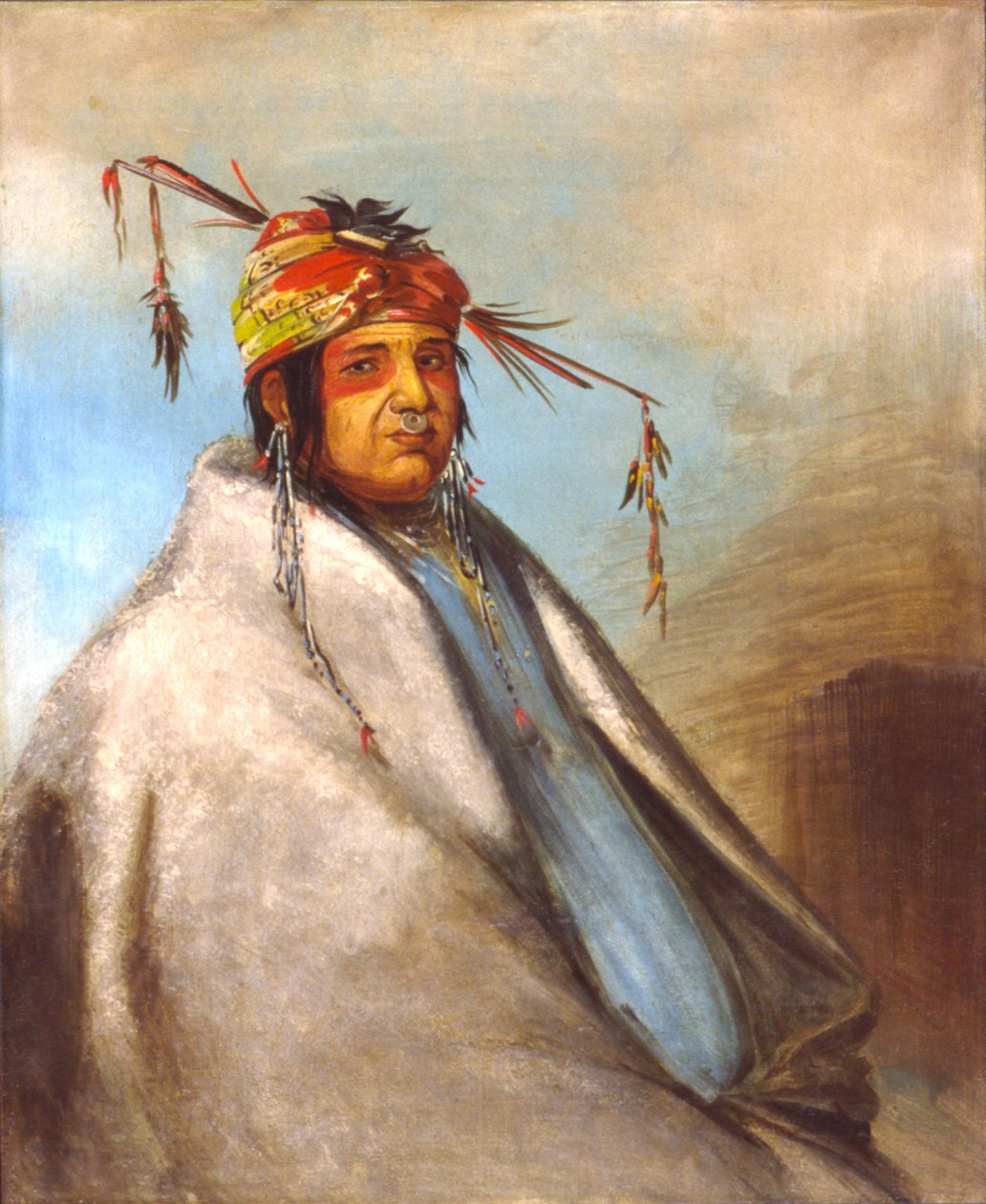 नॉन-ऑन-दा-गॉन, एक प्रमुख, 1830। द्वारा जॉर्ज कैटलिन