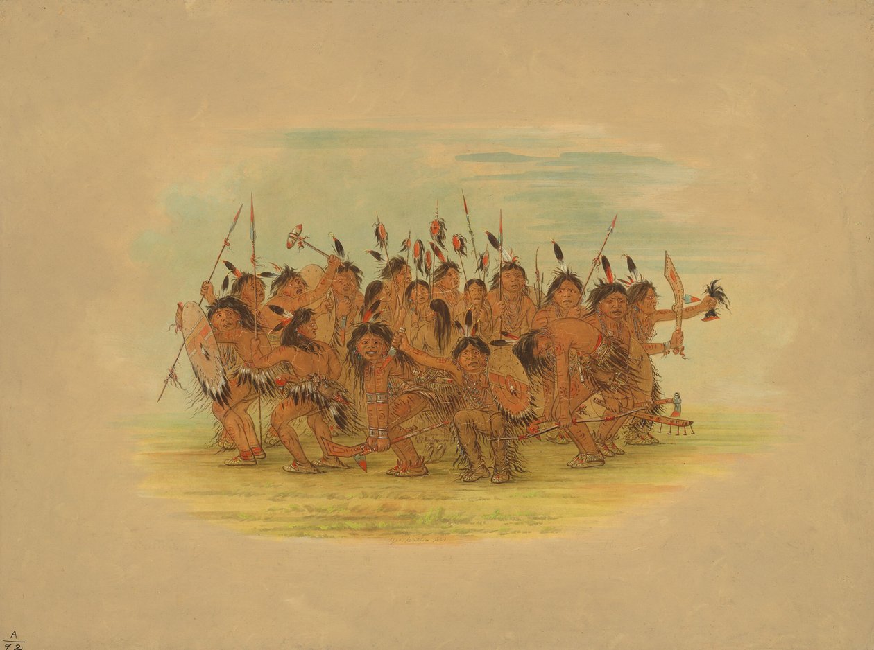 स्कैल्प डांस - सिओक्स, 1861। द्वारा जॉर्ज कैटलिन