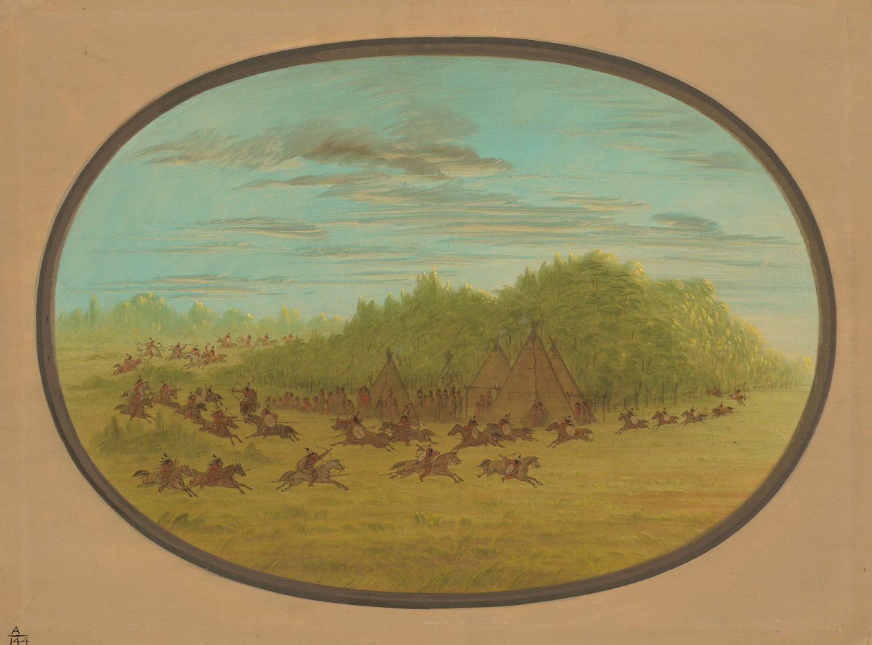 शेम फाइट ऑफ़ द कैमंचीज़, 18611869। द्वारा जॉर्ज कैटलिन