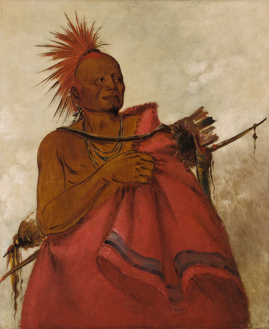 चा-टू-गा, मैड बफ़ेलो, टू व्हाइट मेन का मर्डरर, 1834। द्वारा जॉर्ज कैटलिन