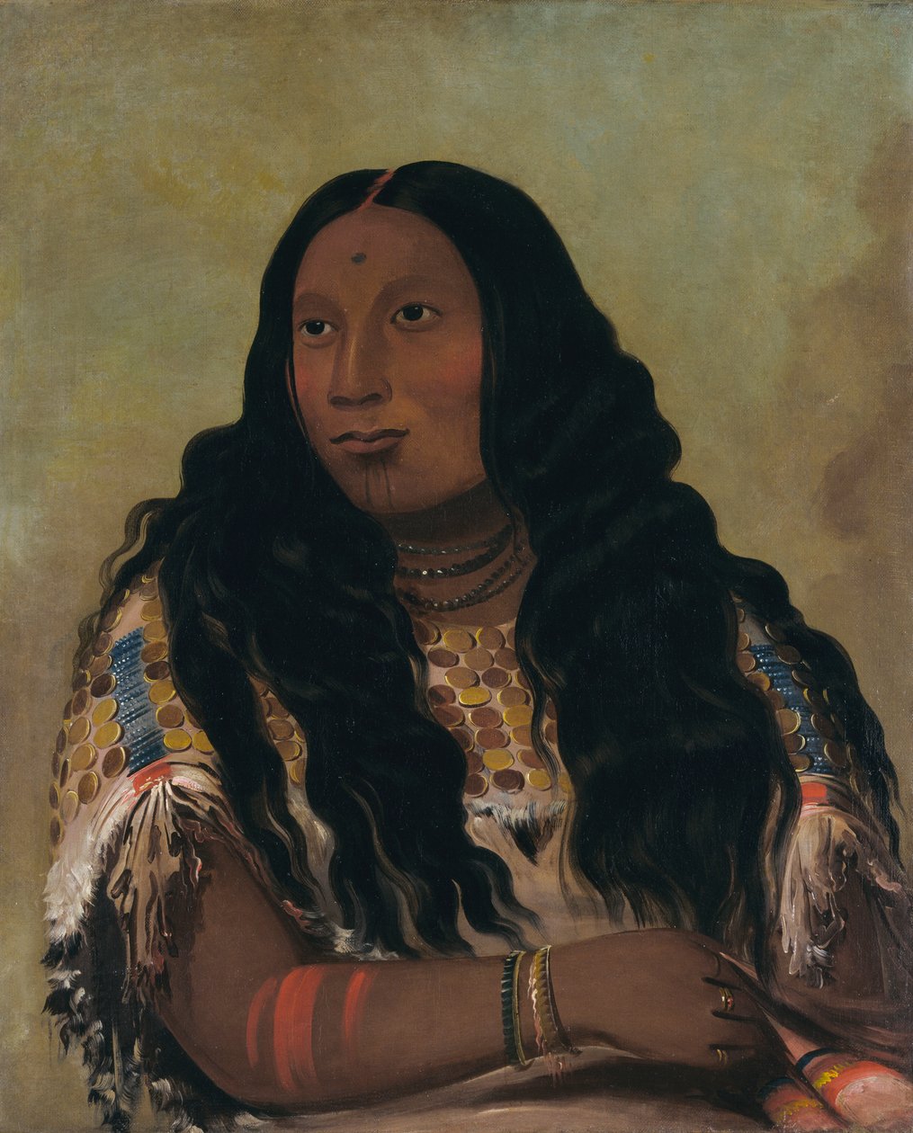 Tchón-su-mons-ka, सैंड बार, व्यापारी फ़्राँस्वा चार्डन की पत्नी, 1832। द्वारा जॉर्ज कैटलिन