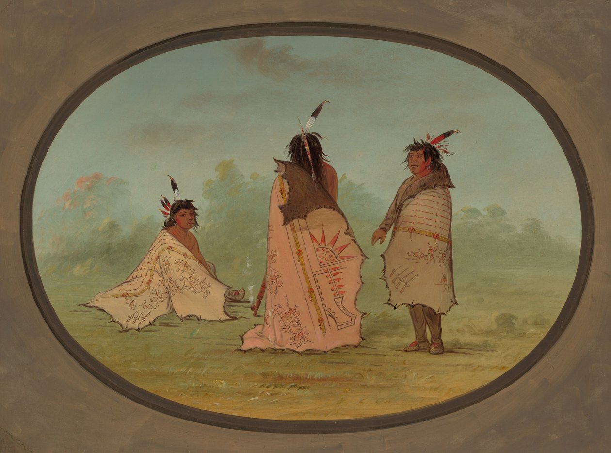 थ्री ब्लैकफुट मेन, 18551869। द्वारा जॉर्ज कैटलिन