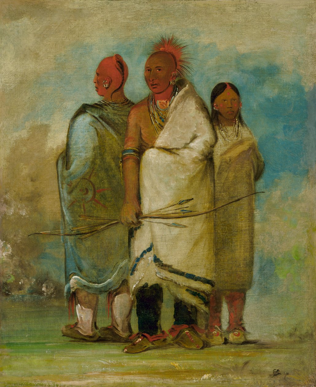 थ्री फॉक्स इंडियंस, 1837-1839। द्वारा जॉर्ज कैटलिन