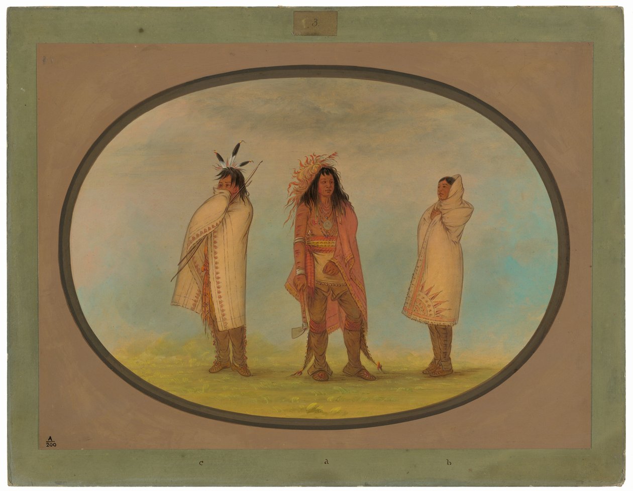 तीन Iroquois भारतीय द्वारा जॉर्ज कैटलिन