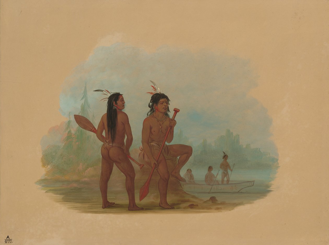 टू यंग हाइड मेन, 18551869। द्वारा जॉर्ज कैटलिन