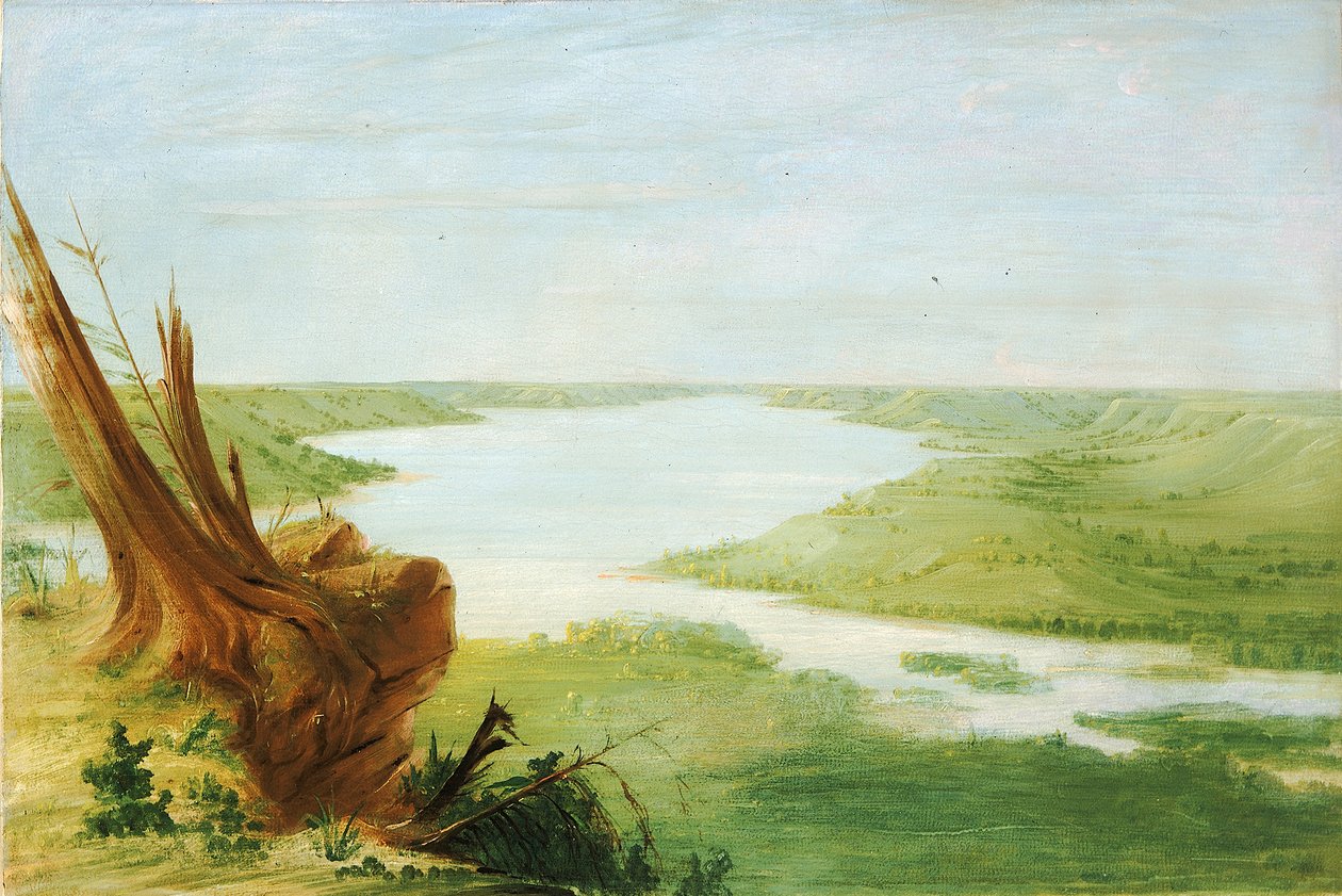 लेक सेंट क्रोक्स, अपर मिसिसिपी, 1835-1836 पर देखें। द्वारा जॉर्ज कैटलिन