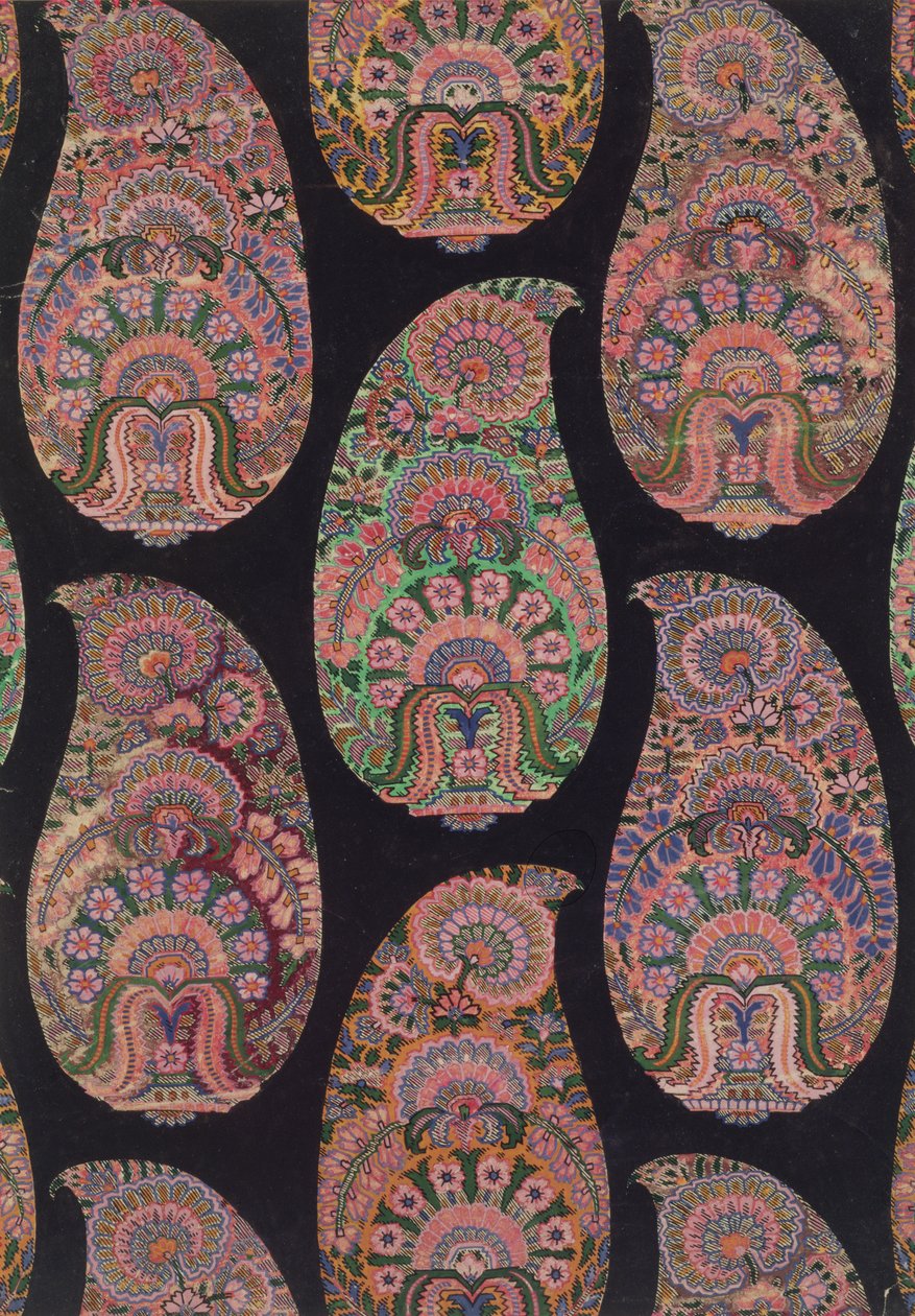 पैस्ले शॉल्स के लिए फैब्रिक डिज़ाइन, c.1871 द्वारा जॉर्ज चार्ल्स हाईट